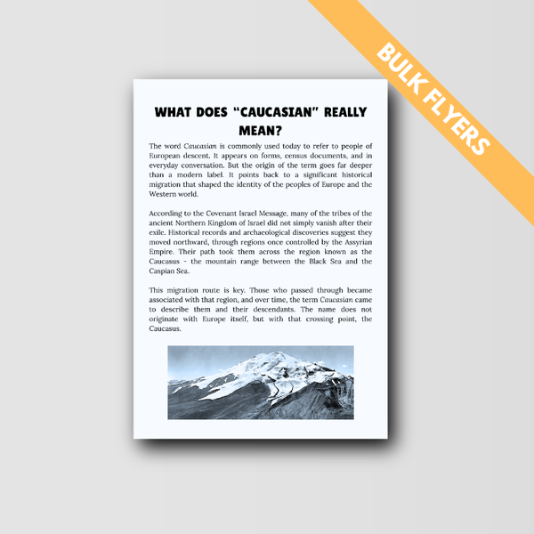 What does "Caucasian" Mean - Bulk Flyers